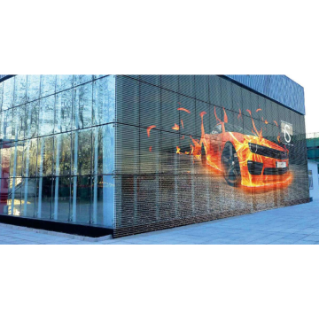 P3.91 high transparency led display wall